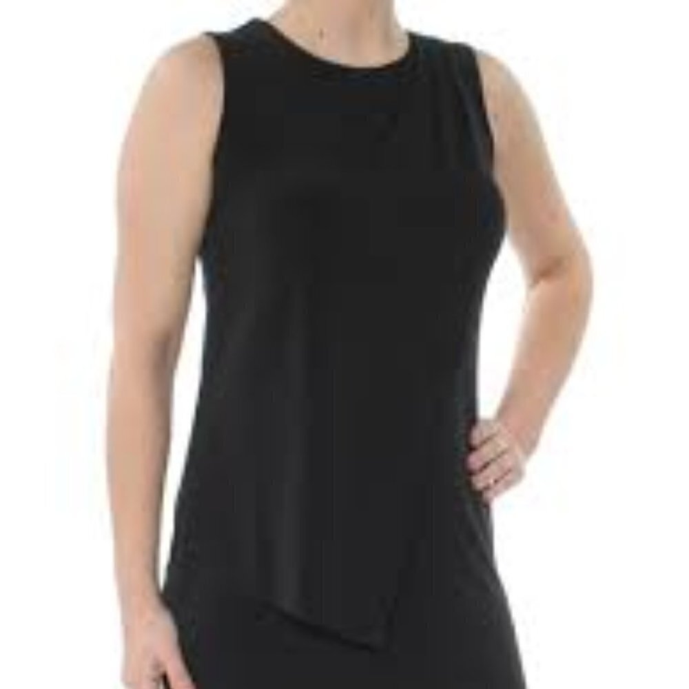 BAR III Womens Drapey Sleeveless Cocktail Dress 10940 Black Size XXS